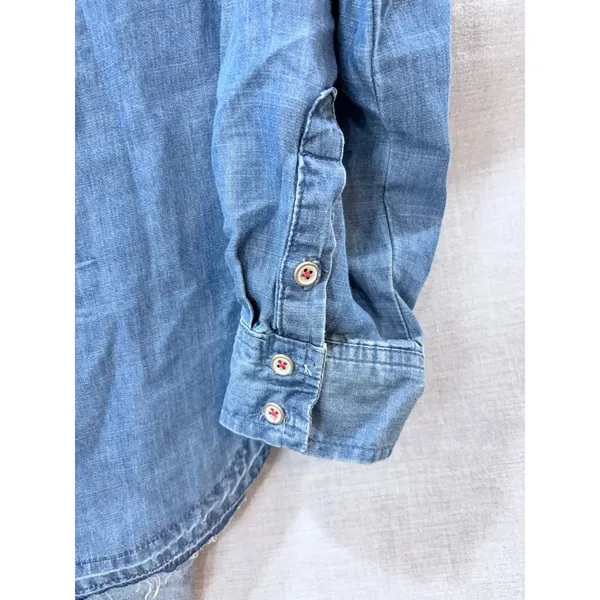 NWT Vintage America Blues Brigit Denim Patchwork Shirt M Western Cottagecore‎ - Image 5