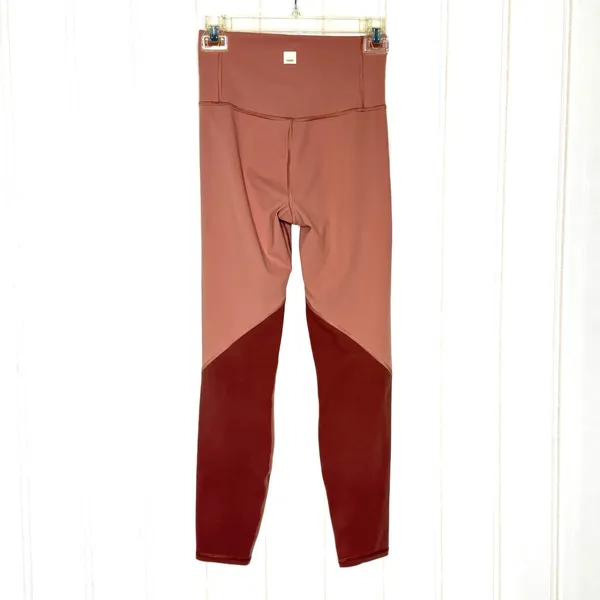 Vuori Colorblock Studio Leggings Rose Terracotta High Rise Small - Image 5
