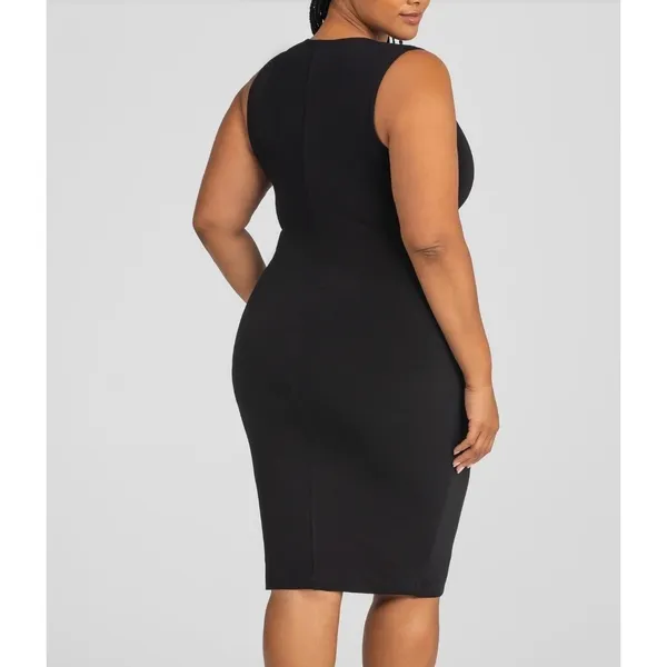 Honeylove‎ InnerPower Black Sleeveless Midi Dress 1X Shaping Slimming Flattering - Image 3