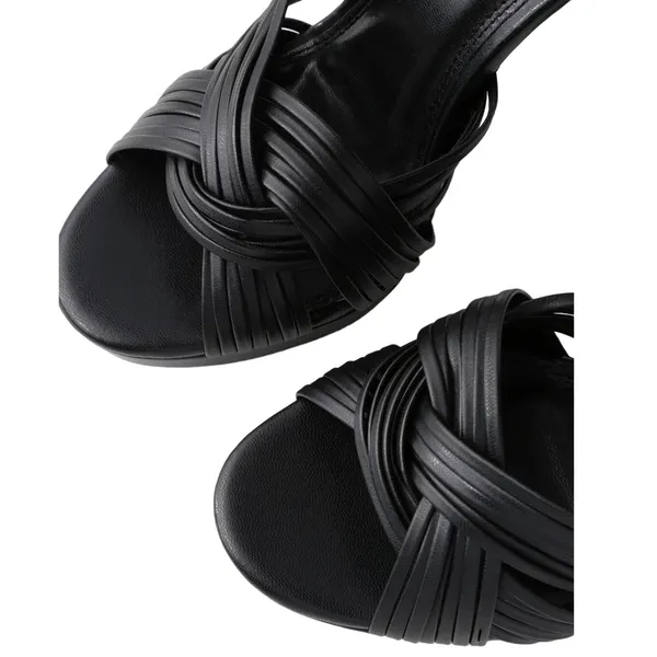 LULUS Sivan Black Platform Ankle Strap High Heels ~ Women's Shoes Size 9 - Image 3