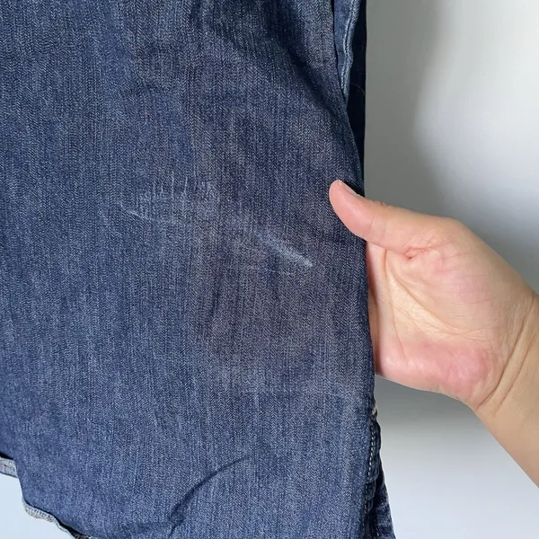 Old Navy Maternity Vintage Denim Blouse Top 100% Cotton Cottagecore Size XS - Image 8