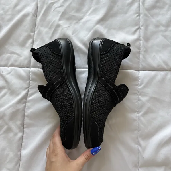 Orthofeet‎ Quincy Slip On Shoes Sneakers Womens 8 Black Comfy Workwear - Image 2