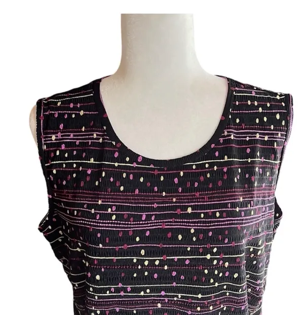 Dressbarn Purple Textured Sleeveless Tank Top 14/16 - Image 6