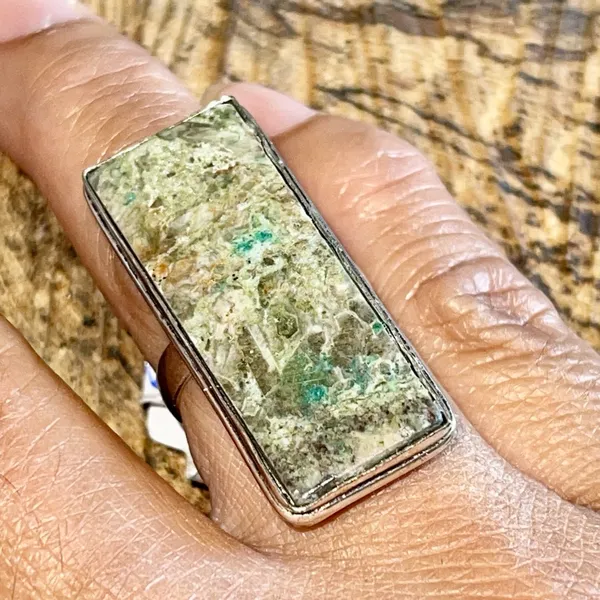 Chrysocolla Ring Size 6 Green - Image 2