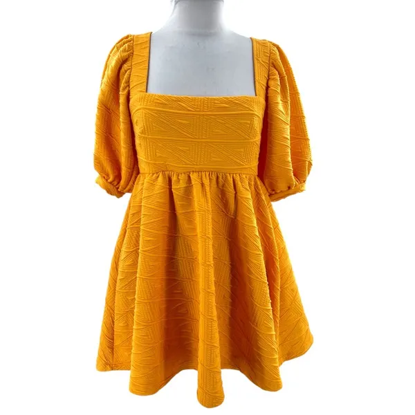 Free‎ People Violet Mini Dress in Carrot Ginger Sz XS - Image 3