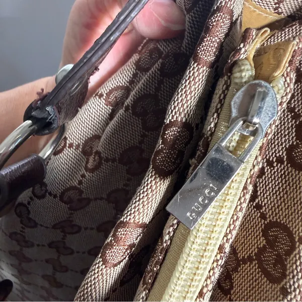 Gucci Brown GG Canvas Shoulder Bag-READ - Image 9