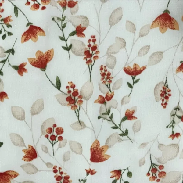 Cream Floral Tiered Maxi Dress Size Large - Image 2