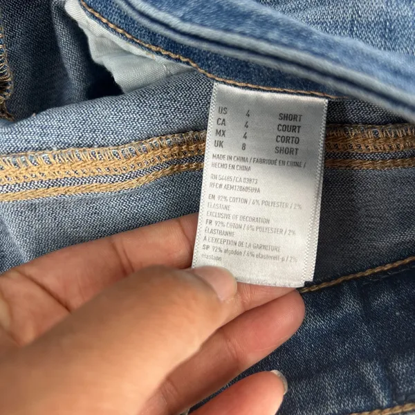 American Eagle Outfitters High Rise Jegging Jeans Womens 4 Blue Denim Distressed - Image 11