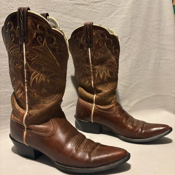 ARIAT Heritage 15728 Women’s Size 7.5B Brown Leather Pointed Toe Western Boots - Image 3
