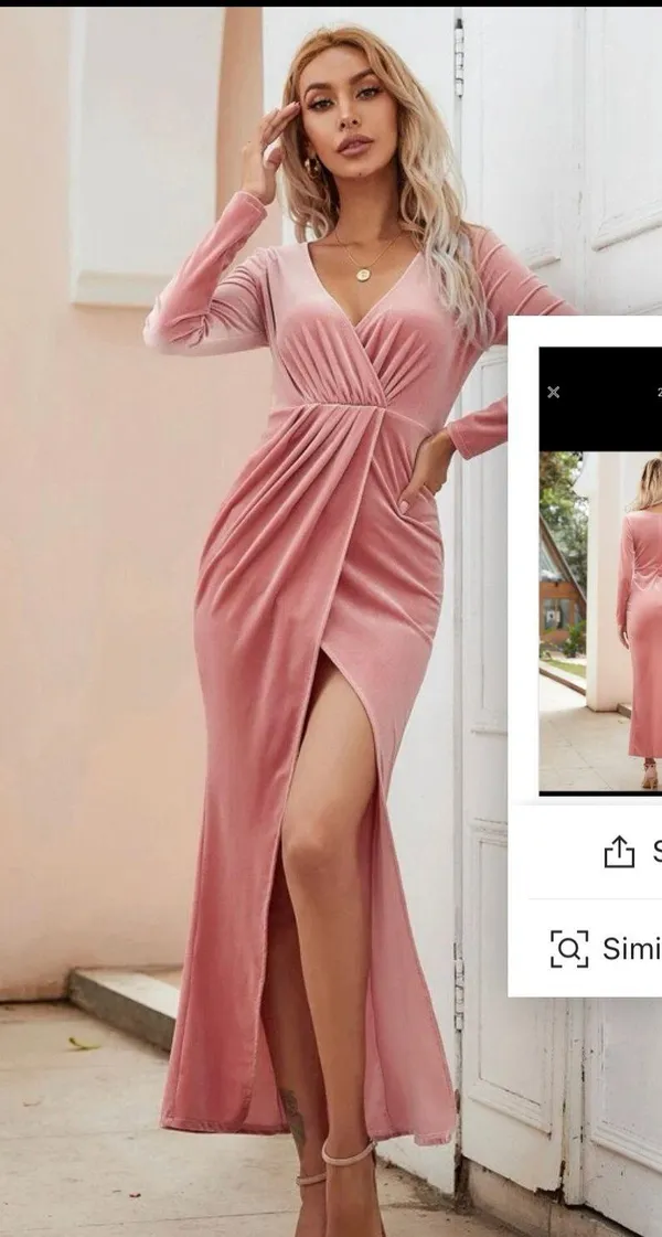 SheIn Velvet Cocktail Dress - Image 3