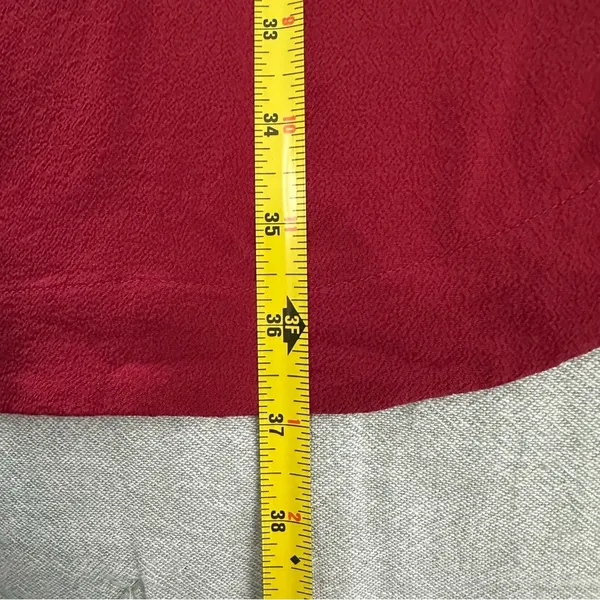 Madewell Women’s Du Jour Red Long Sleeve V-Neck XL - Image 7