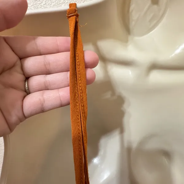 IRIS Rust Orange Ruffle Mini Dress Size M – Boho Flowy Summer - Image 6