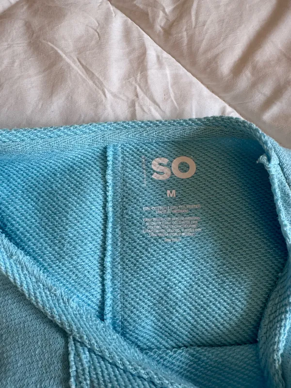 Cropped crew neck Blue Size M - Image 3