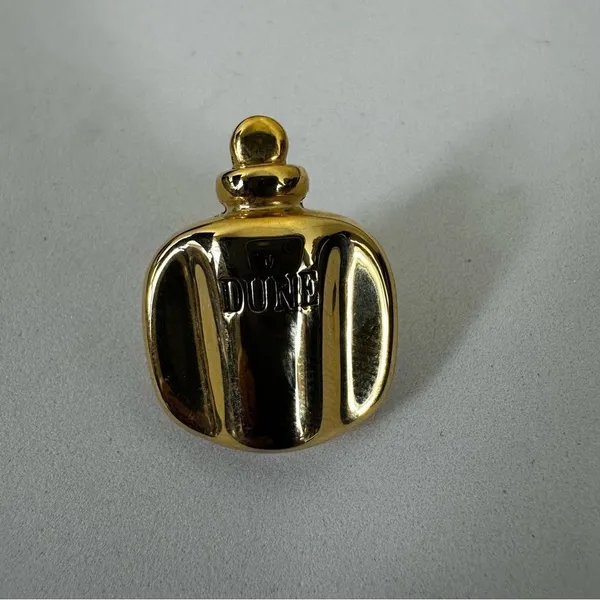 Dior Dune Perfume Bottle Gold Tone Vintage Brooch - Image 4