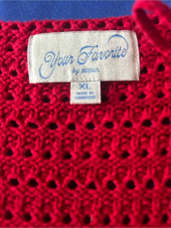 NWT!! Dazzling PacSun Red Oasis Crochet Mini Dress, XL - Image 5
