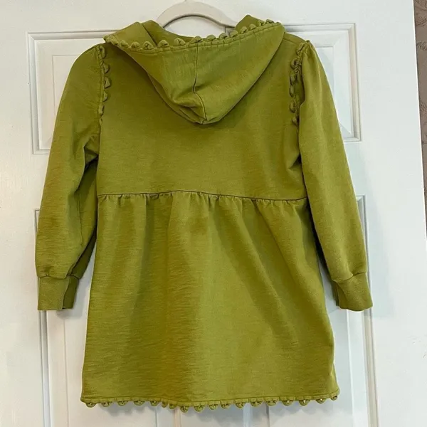 Lilka Anthropologie Green Full Zip Hoodie Jacket Small - Image 4