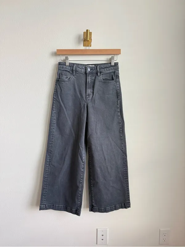 Bohme Atzi Wide Leg Jeans Charcoal Grey High Rise Women’s Size 26 - Image 6