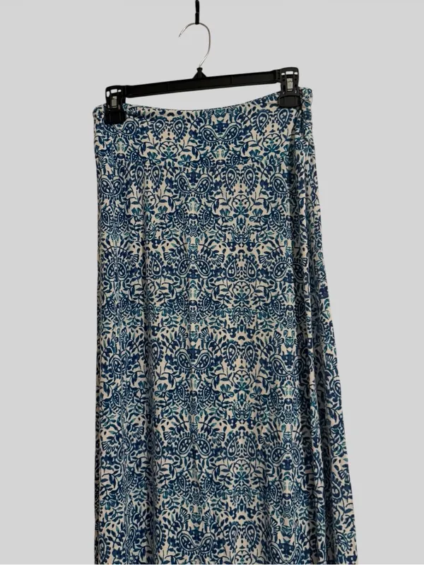 Cynthia Rowley Blue and White Printed Maxi Skirt - Image 6