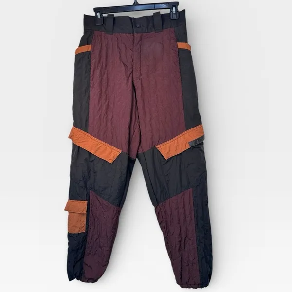 Jordan Cozy Girl Fleece Cargo Pants Black Tan Maroon Women's Medium Ski - Image 2