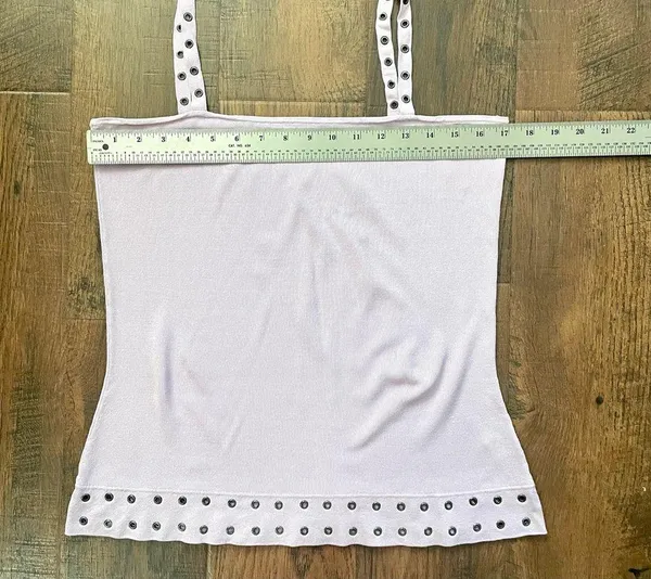 Bisou Bisou Jeans lavender knit tank top, size XL - Image 4