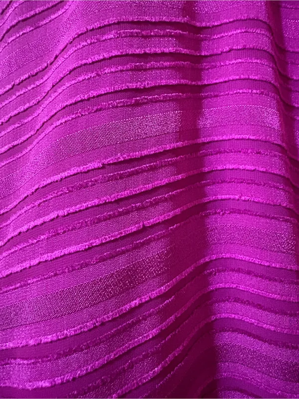 Anna Cate Fuchsia Textured Stripe Mini Dress - Image 7