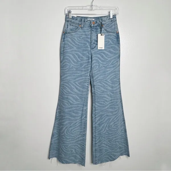 NWT Free People Wrangler Wanderer 622 Hi Rise Flare Jean Limited Edit Wild Thing - Image 3