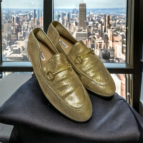 Dune London Womens Shoes‎ Sz 40 EU Gold Bit Loafers Leather Uppers - Image 2