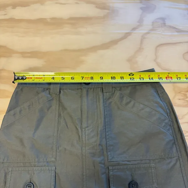 NWOT Banana Republic Cotton Silk Cargo‎ Safari Mini Skirt Military Green Sz 2 - Image 7