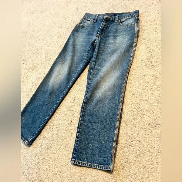 Lucky Brand Womens Mid Rise Authentic Straight Leg Blue Jeans Size‎ 2 26x24 - Image 3