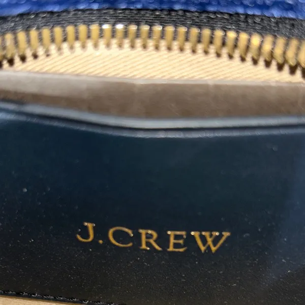J. Crew Blue Chevron Crossbody Bag - Image 5