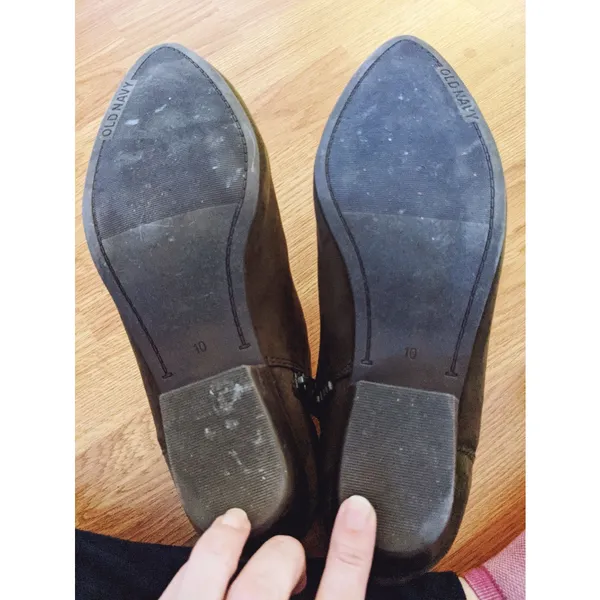 Old Navy Faux Suede Olive Booties - Image 4