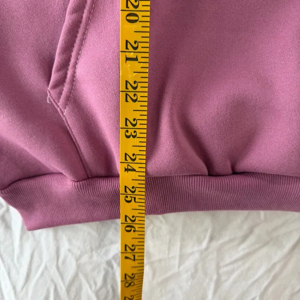 Women's NEW Mauve V-neck Sweatshirt with Kangaroo Pocket Size M #260368 - Image 6