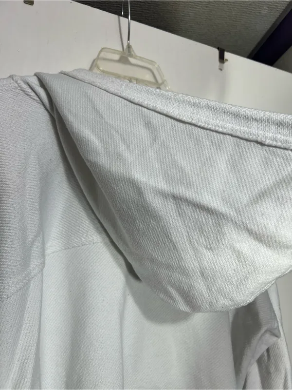 Aerie light blue/white cropped zip up lightweight hoodie size M - Image 5