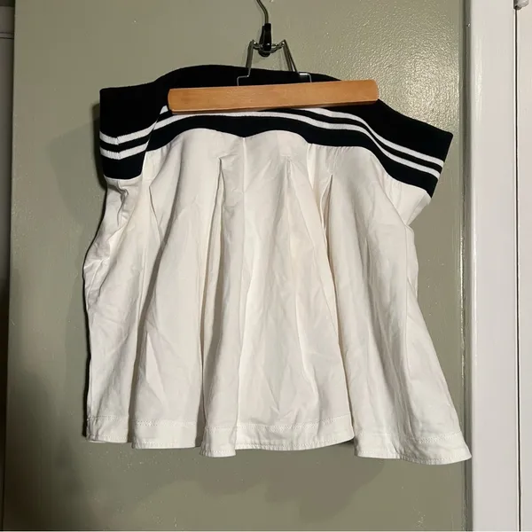 Daily Practice Anthropologie Women's Size XL Kick Back Pleated Mini Skirt White - Image 7