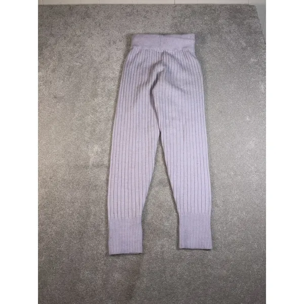 Free People Intimately Around the Clock Cozy Jogger Pants Purple Ribbed, Size Xs - Image 4