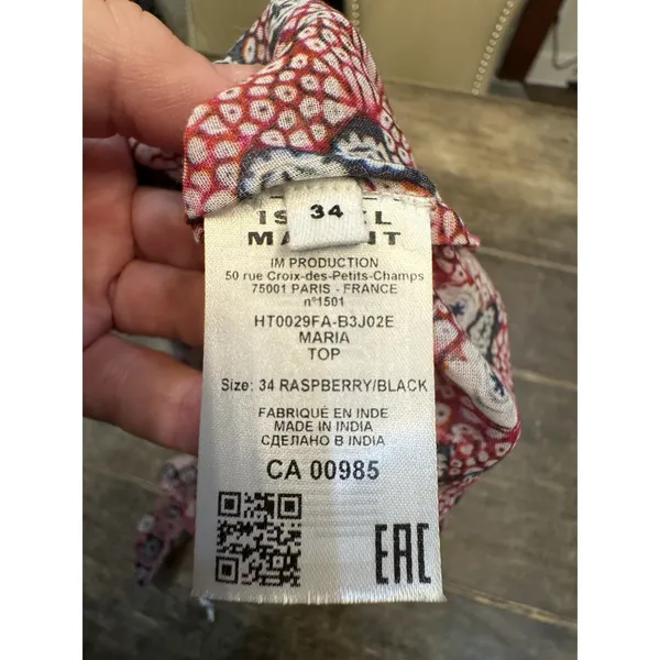 Isabel Marant Étoile Salika printed cotton voile blouse Size 34 US XS Popover - Image 8