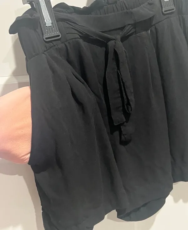 Ambiance Apparel PAPERBAG WAIST SHORTS BLACK SIZE M - Image 5