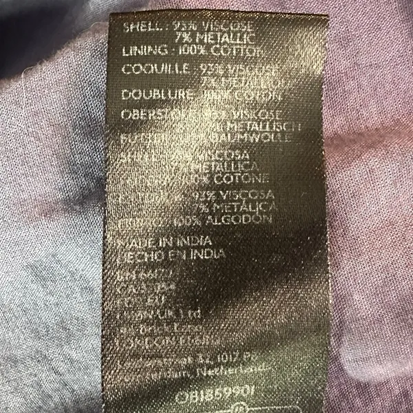 Anthropologie The Somerset Maxi Dress Lurex Edition Medium Plum Dust Shimmer - Image 12