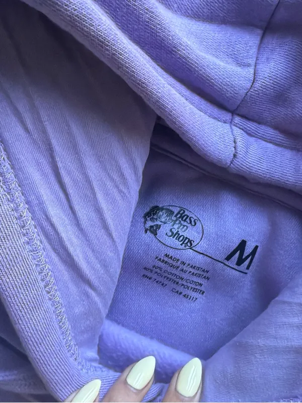 Bass Pro Shops Lavender Hoodie with Chest Logo - Image 2