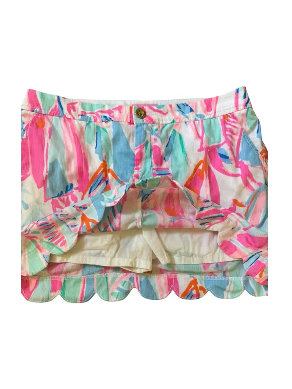 Lilly Pulitzer Buttercup Scalloped Skort Size 8 Sailboats - Image 3