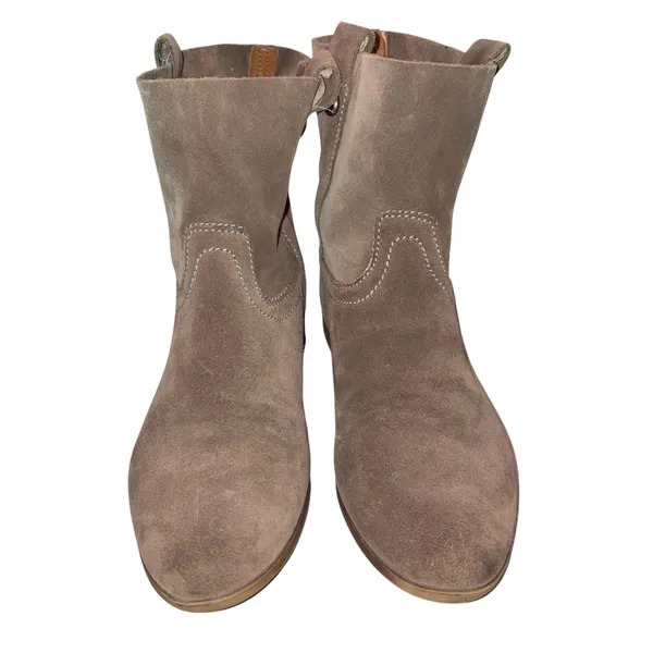 Frye & Co. Taupe Suede Sarah Shortie Slouchy Boots Booties 7.5 - Image 2