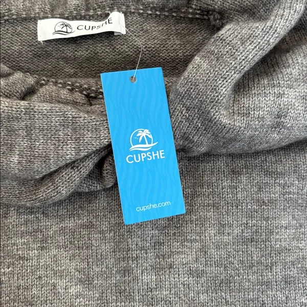 Cupshe Playful Poise  Gray Sweater - Image 6