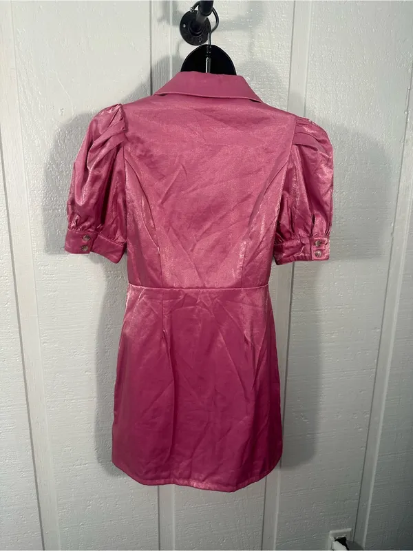 Fate Pink Puff Sleeve Dress Size Small EUC - Image 7