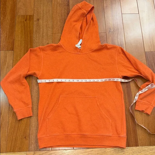 lululemon athletica All Yours Hoodie‎ Bubble Dot Textured Orange Hoodie size 10 - Image 6