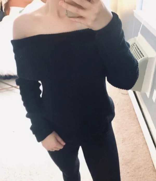 Lovers + friends black off shoulder sweater - Image 3