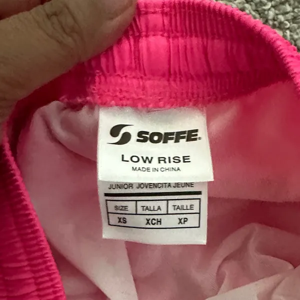Soffe Pink Low Rise Shorts with White Trim - Image 5