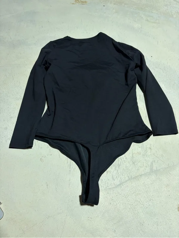 Free people intimately Black Long Sleeve Scoop Neck Bodysuit large - Image 6