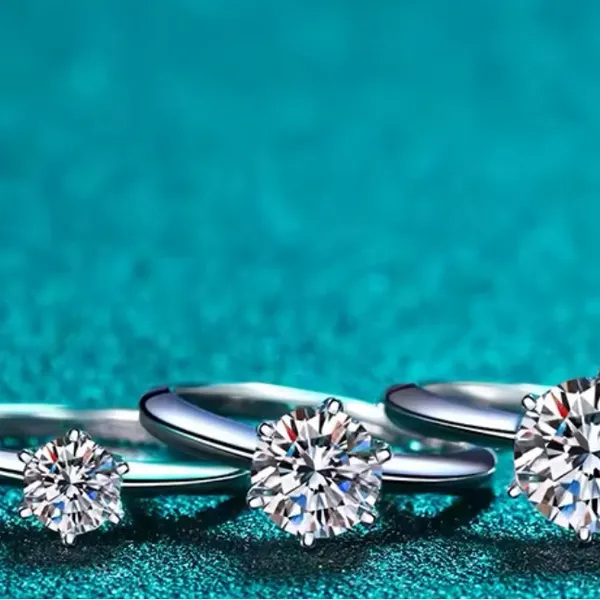 1 Ct Solitaire Engagement Ring Brilliant-Cut Simulated‎ Diamond, Size 8 - Image 9