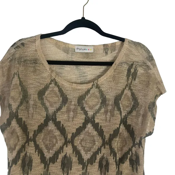 Pollux Boutique Women's Size Large‎ Open Knit Boho Western Top - Image 2