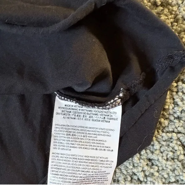 Vans Off The Wall Long Sleeve Cropped Shirt Size XL Cotton Black - Image 7